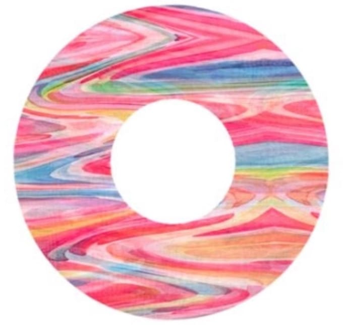 Dunne Colsjaal - Print - (25595#) - Roze/Ecru
