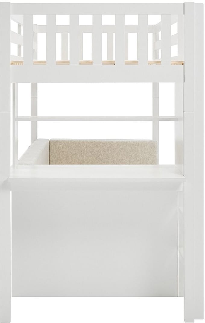 Vente-unique Hoogslaper hout wit 90 x 190 cm