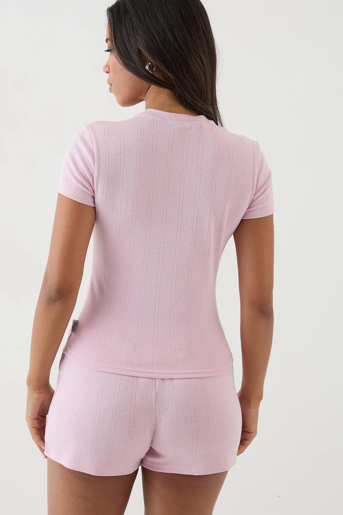 Dames Dsgn Studio Pointelle Short | Lichtroze | Maat: Medium