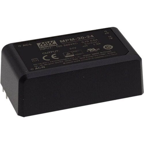 MEAN WELL MPM-30-24ST AC/DC-printnetvoeding 24 V/DC 1.3 A