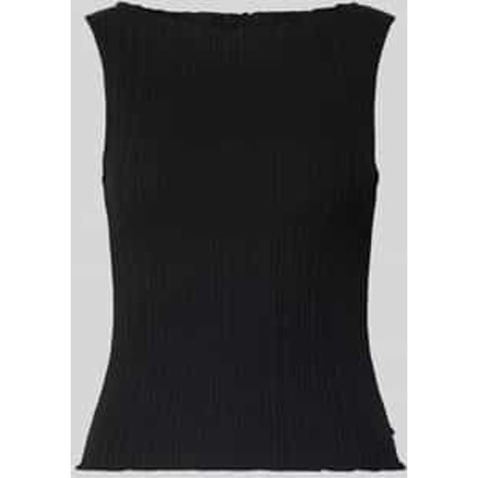 slim fit top met structuurpatroon