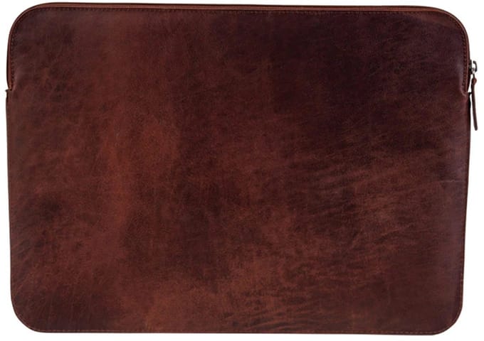 BLUCACTUS LS1003BR Leather Laptop Sleeve 14 inch Brown
