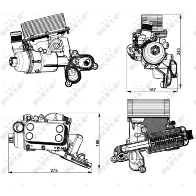 Olie radiator, motorolie  NRF 31751