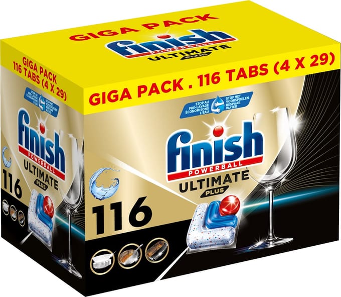 Finish Ultimate Plus Regular Vaatwastabletten - 116 Capsules (4x29) - voordeelverpakking