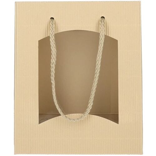 Hochhaus Tragetasche CREME-GOLD Offene Welle MINI