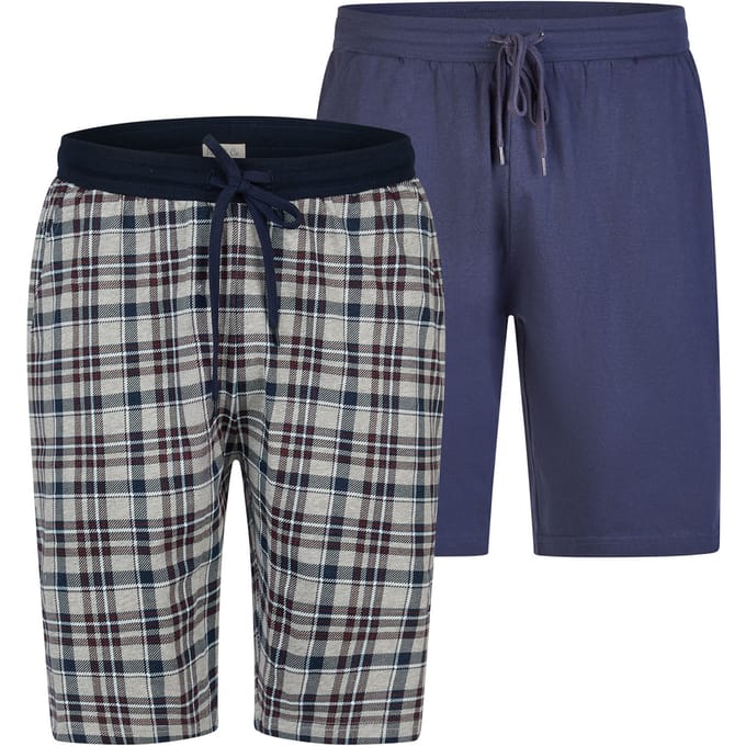 Phil & Co. Berlin Heren Pyjama korte broek Gezellige klassiekers 2-Pack Slaapshorts, pyjama's,