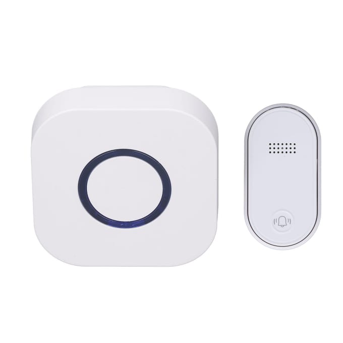 Bip d'urgence sans fil pour aidant Système d'alerte infirmière 433MHZ Réglage du volume Sans fil longue portée white