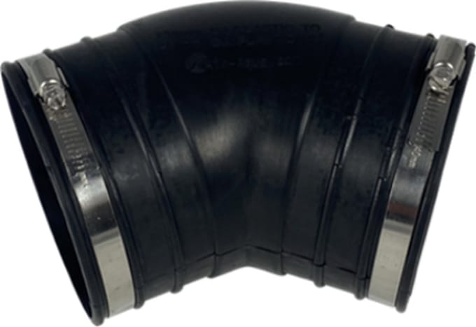 Air Aqua Flexibele rubber bocht (45°) 160mm