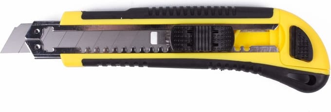 Benson Stanleymes - Afbreekmes - 18 mm - Geel - Inclusief 3 extra mesjes