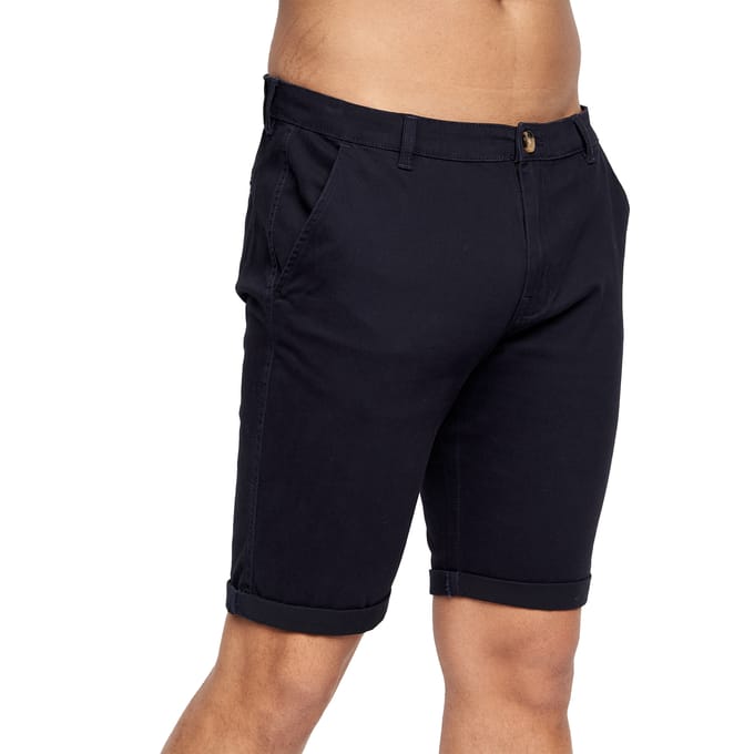 Crosshatch Heren Sinwood Chino Shorts (Marineblauw)