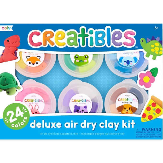 Ooly - Creatibles - Deluxe air dry clay kit - 6 Stuks met 24 kleuren