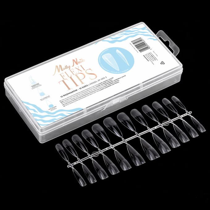 Molly Nails Serie - Flexi Tips Verlenging - Migdaal - 240 stuks - Transparant