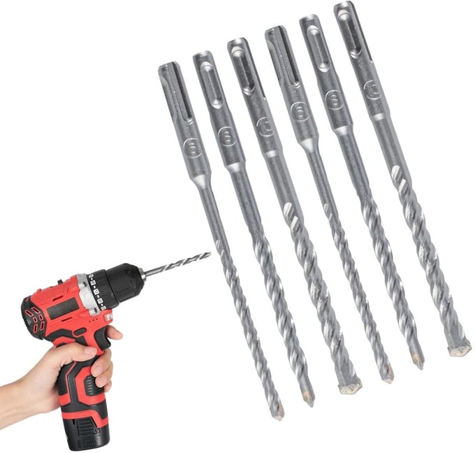 Boorboren Set - Metaalboren Steenboor - Gaten Boren - Dubbele Spiraalgroef - 6 Delig 160mm - Metaal