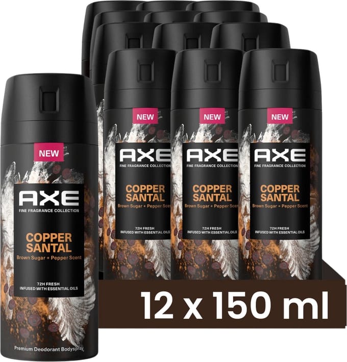 Axe Fine Fragrances Bodyspray Copper Santal 150ml 12x