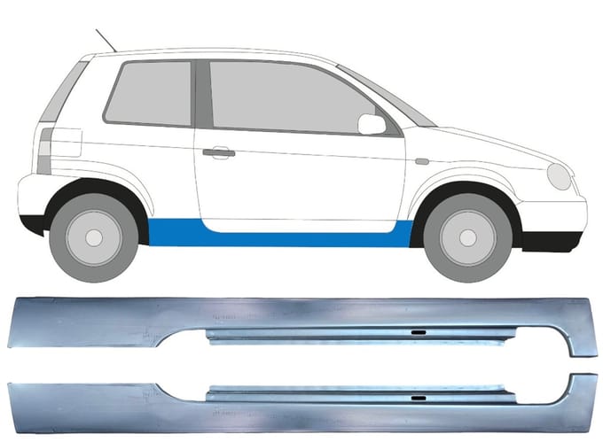 Volledige dorpel voor Seat Arosa 1997-2004 / Links + Rechts / Set