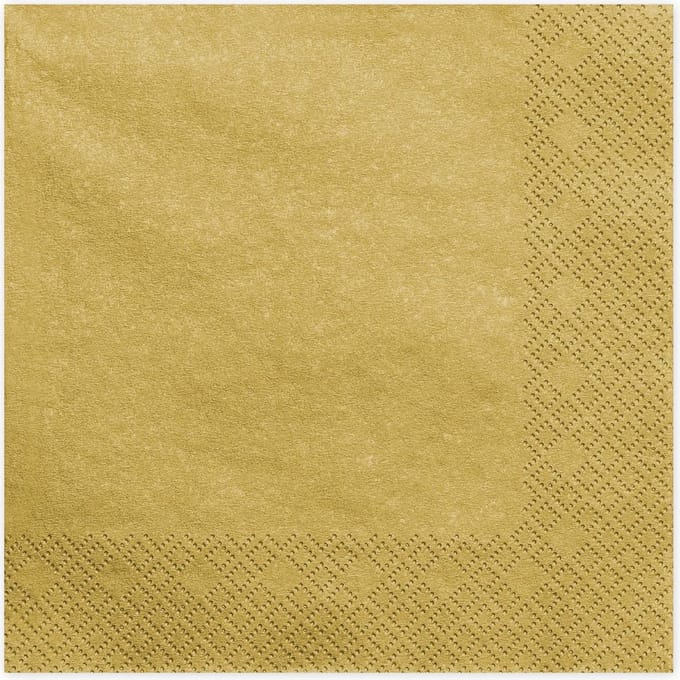 Metallic Gouden Servetten 20 stuks