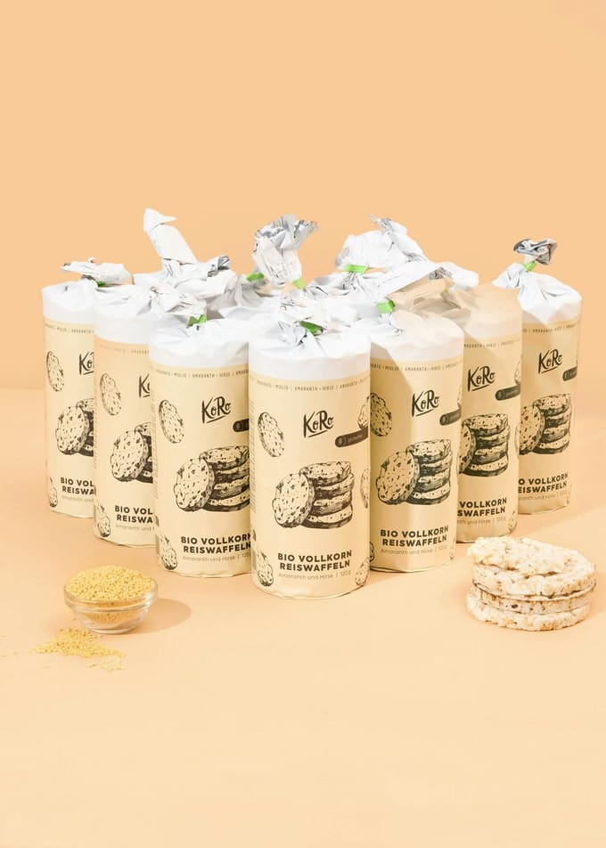 Bio volkoren rijstwafels met amarant en gierst 12 x 120 g