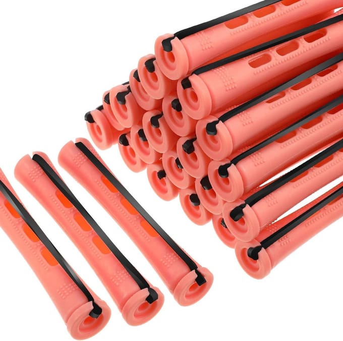 Haarrollers Set - Koude Krulspelden Krultangen - Haar Krullen - Met Elastische Band - 60 Stuks - Oranje