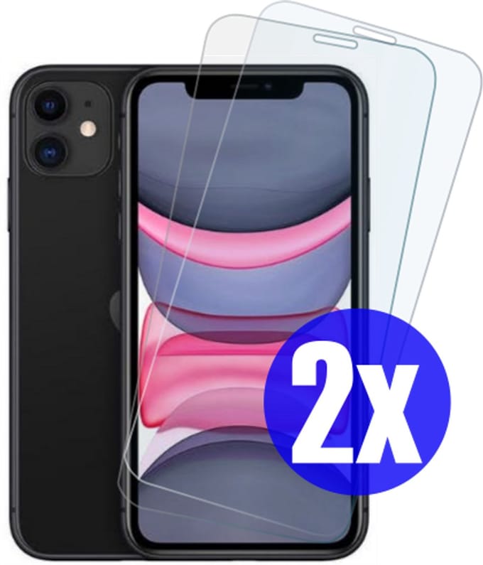 Screenprotector geschikt voor iPhone 11/XR - Gehard Glas - Tempered Glass Armor Screen Cover - 2 Stuks