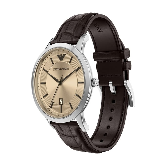 Emporio Armani AR11783 Mannen Horloge 43 mm - Bruin
