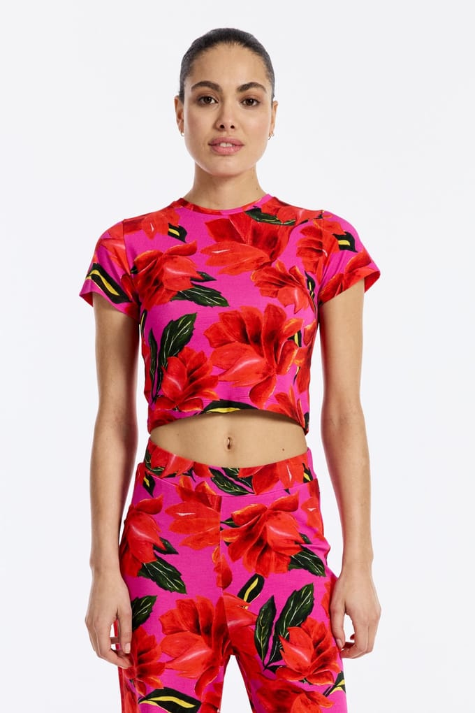 Stieglitz Marie Cropped Top Red Größe: L | Hemden Outlet | Damen | Rot