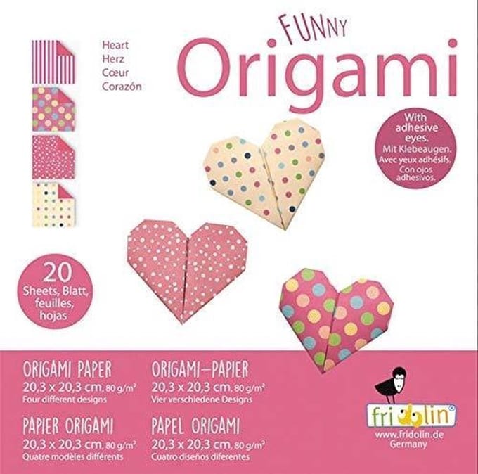Fridolin Origami Hartjes Vouwen 20 X 20 Cm 20 Stuks Multicolor