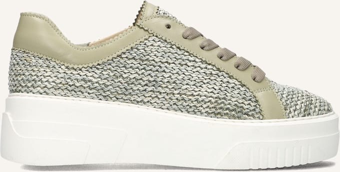 SOFTWAVES Dames Lage sneakers 9.11.02 - Groen - Textiel - Maat 41