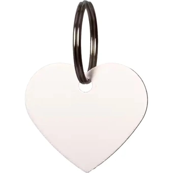 Grooming Deluxe - Naamplaatje hart size M 3,8cm zilver