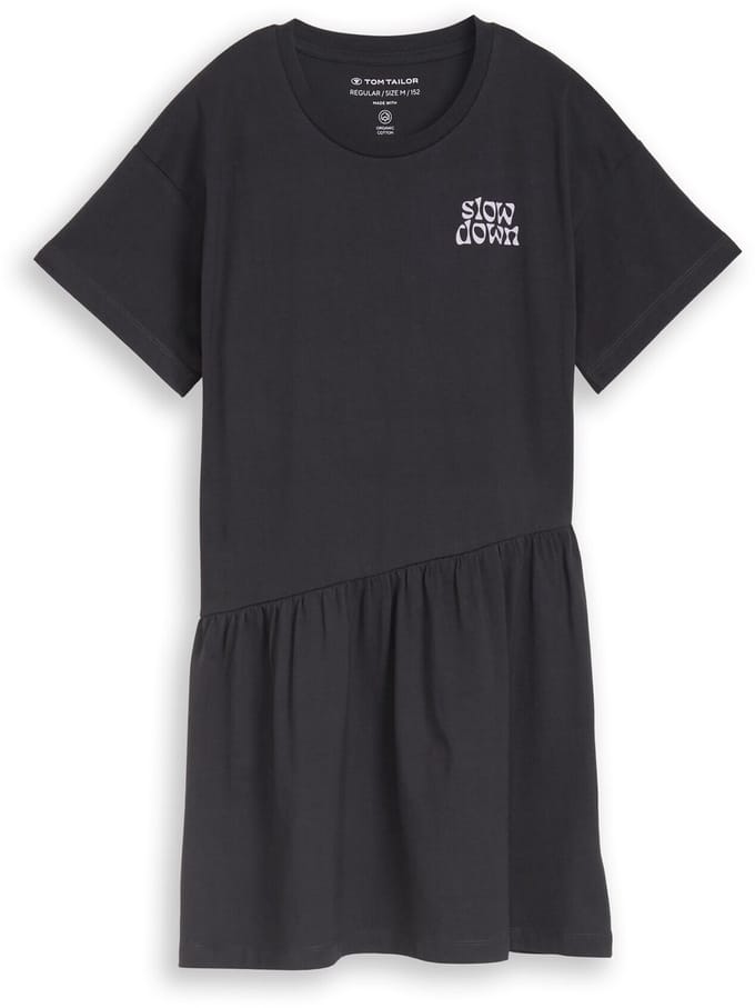 Tom Tailor - Mini-jurk met print - Maat 152 - coal grey