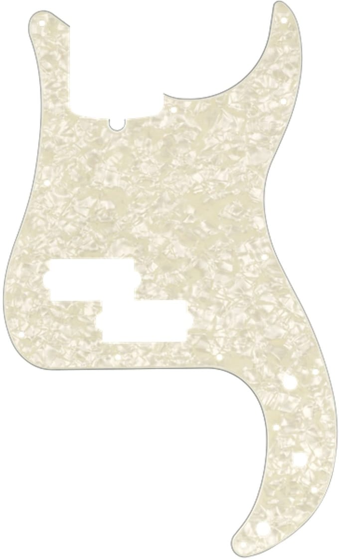 Fender Pickguard standaard P bas wit Moto 4-Ply - Pickguard voor basgitaar