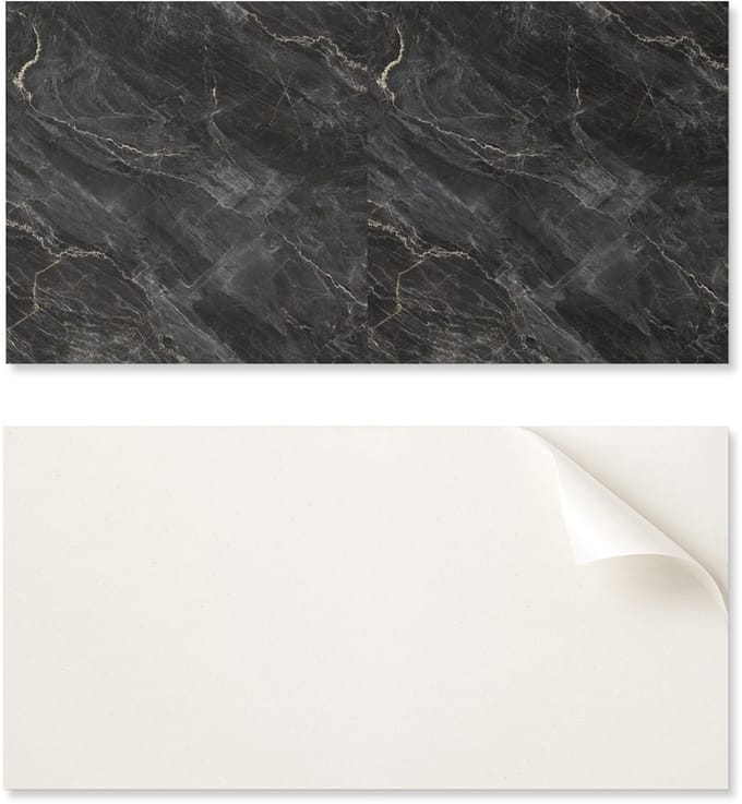 Decoratief zelfklevend vinyl wandpaneel 120x60 cm Elegant marmer met aderen