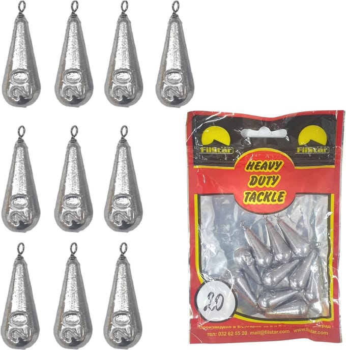Peerlood Set 10 x 20 g voor Loodvissen - Hengelset Accessoires