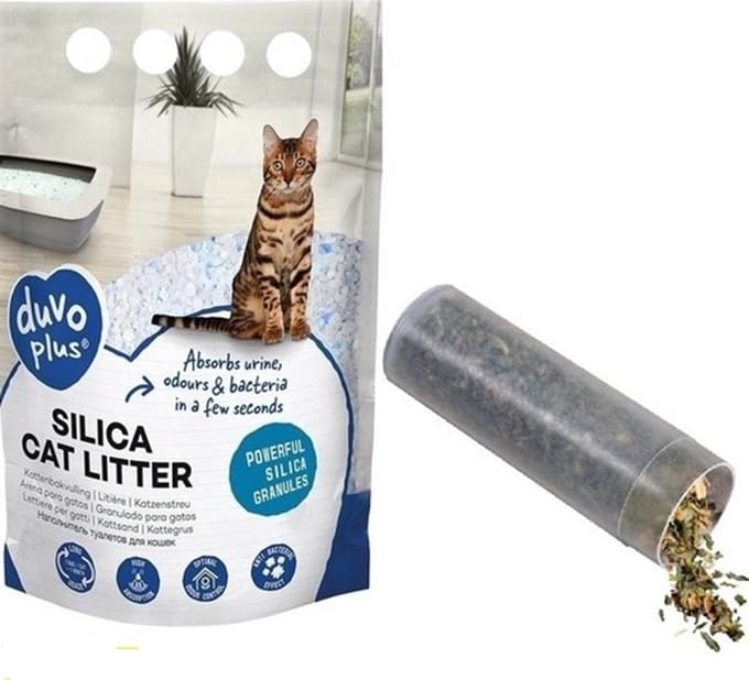 Kattenbakvulling - Silica - 6 x 5 Liter - incl catnip
