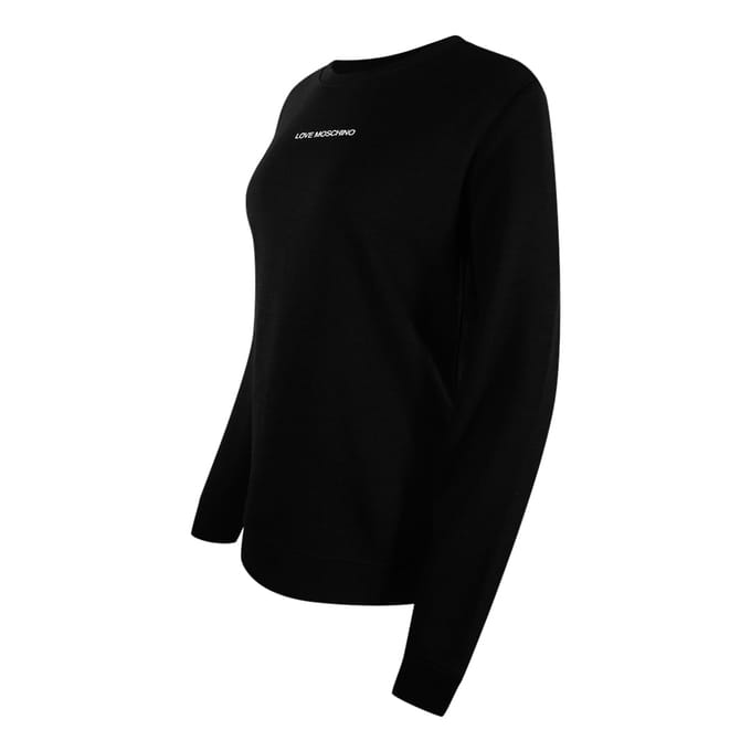 Love Moschino Small Logo Black Sweatshirt