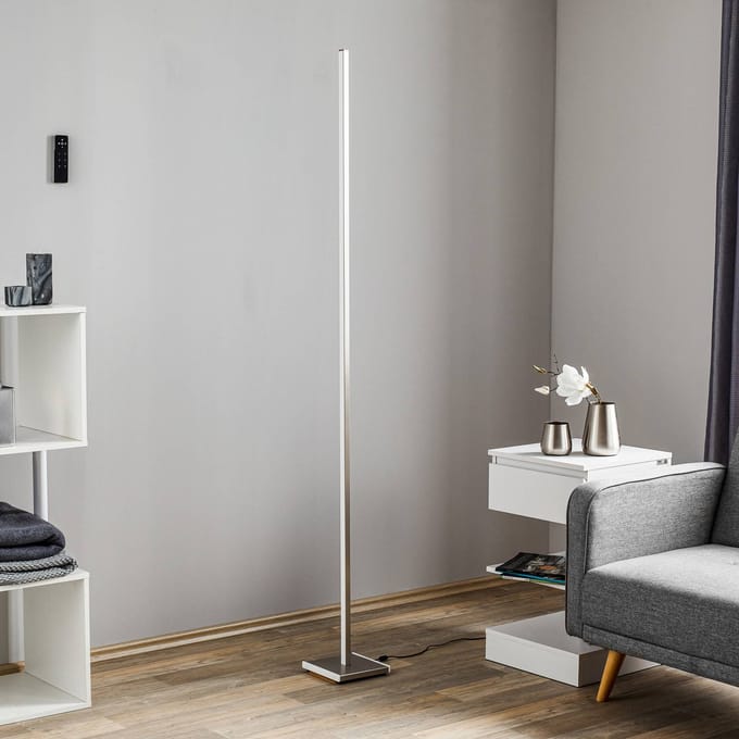 Evotec Functionele LED vloerlamp Orix in wit, 180 cm