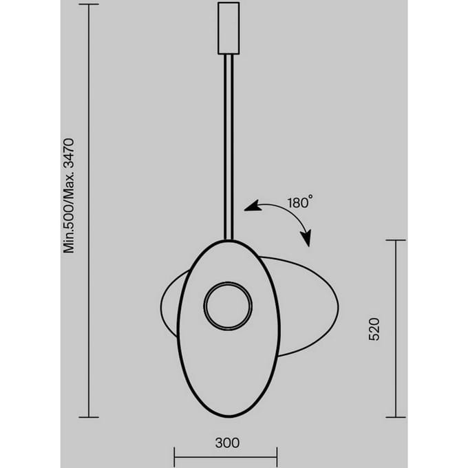 Maytoni Evolution LED hanglamp, wit/wit, draaibaar