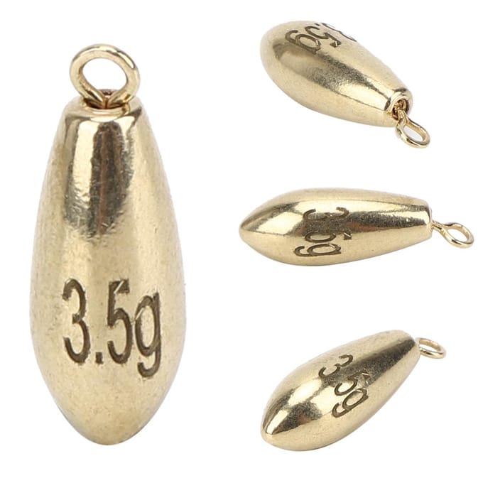 10 Pièces Poids de Pêche Rotatifs Réutilisables Portables Accessoire de Pêche Doré beige