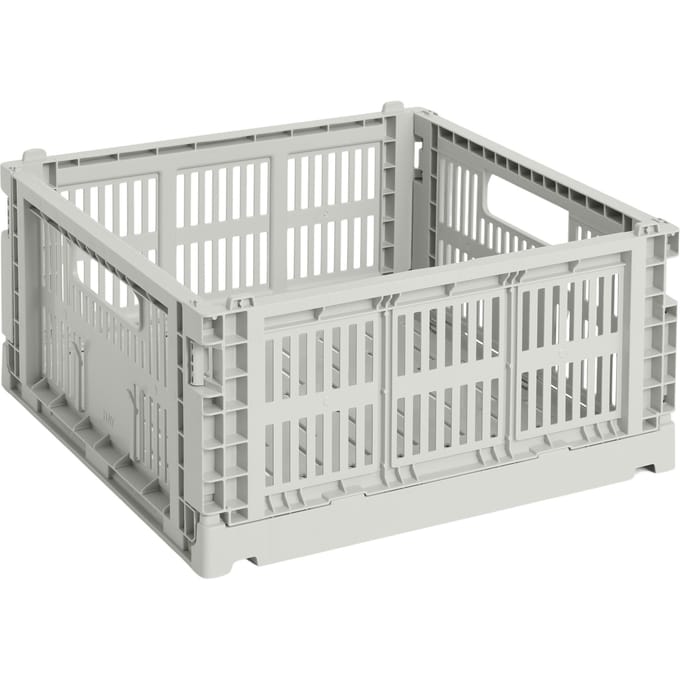 HAY Kleur Krat Mand Medium Vierkant - HAYCrateGrey