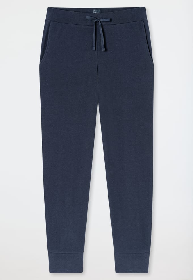 SCHIESSER dames Mix+Relax Pantalon - dames loungebroek - donkerblauw