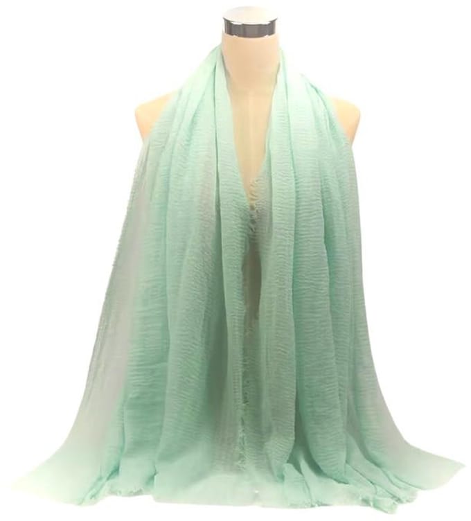 Lange Dunne Sjaal - Effen - Mintgroen - 190 x 95 cm (041101A)