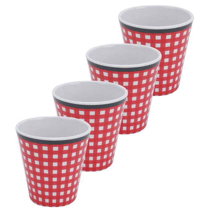 4 stuks/set Imitatie Porselein Drankmok Originaliteit Melamine Beker voor Student School Thuis gray