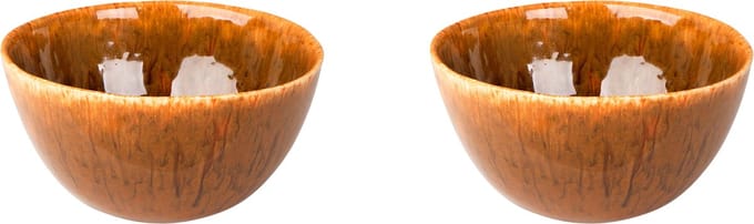 Palmer - Schaal - Kom - Rustique - 70 cl - 15 cm - Bruin - Stoneware - Bordenset - 2 stuks