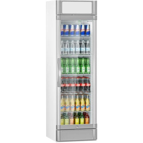 GGM Gastro Drankenkoelkast - 595mm - 347L - met 1 glasdeur & LED-interieurverlichting grijs