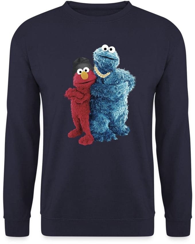 Sesamstraat Gangster Elmo Koekiemonster Sweater Heren