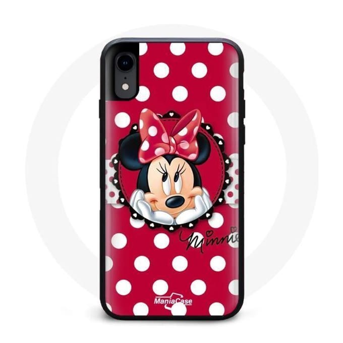 Coque - maniacase - Iphone XR - Minnie Mouse Chat - Souple - Protection et décoration noir