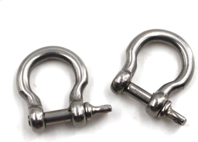 Roestvrij stalen ringbeugel set van 2 - M10 schakels voor bevestigingstoepassingen.