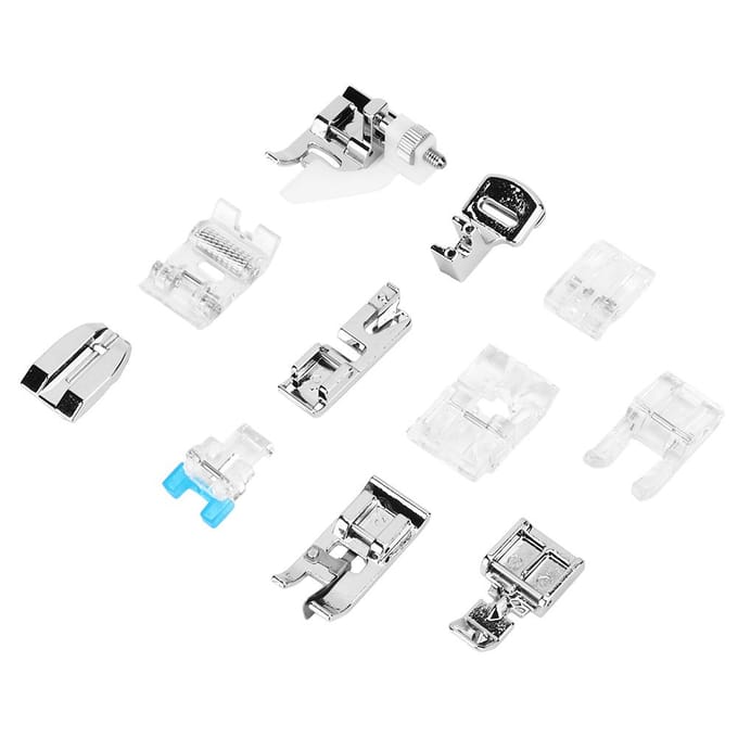 11-delige set Multifunctionele huishoudelijke naaimachine naaivoet gereedschapsset accessoire white