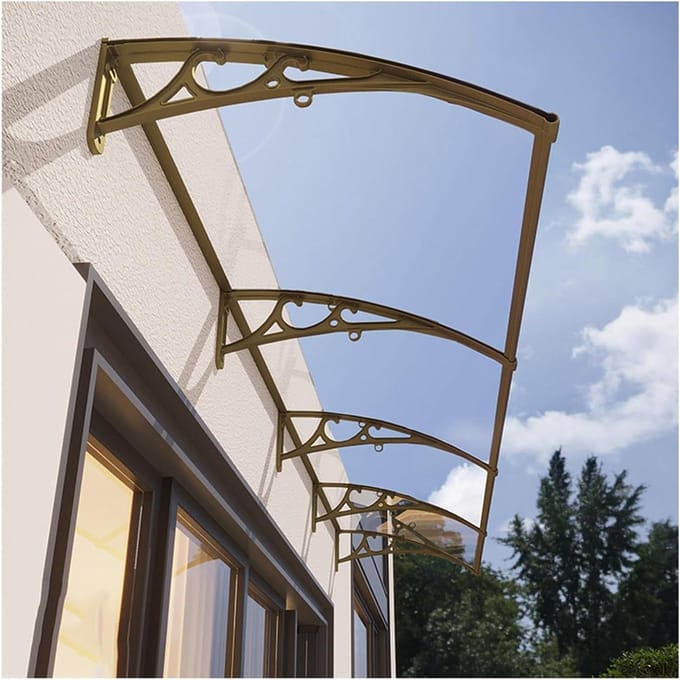 Buitendeur Luifel - Overkapping Voordeur - Bescherming tegen Weer - Polycarbonaat Plaat - 60x100cm - Transparant
