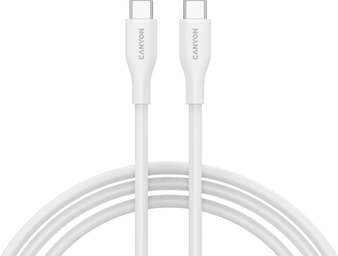 Canyon CC60SC10 Serie - USB-C Kabel - 60W - Silikon - 1m - Wit
