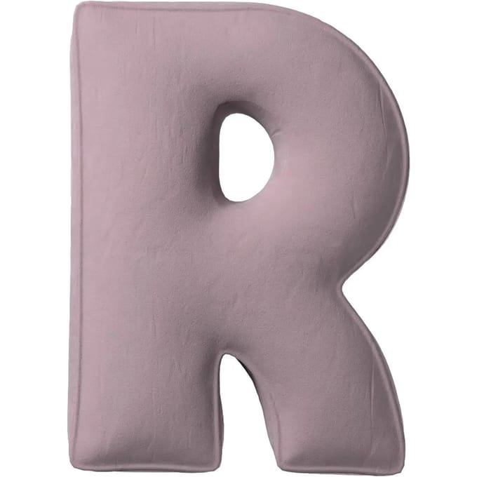 Kussen letter r Yellow Tipi Posh Velvet